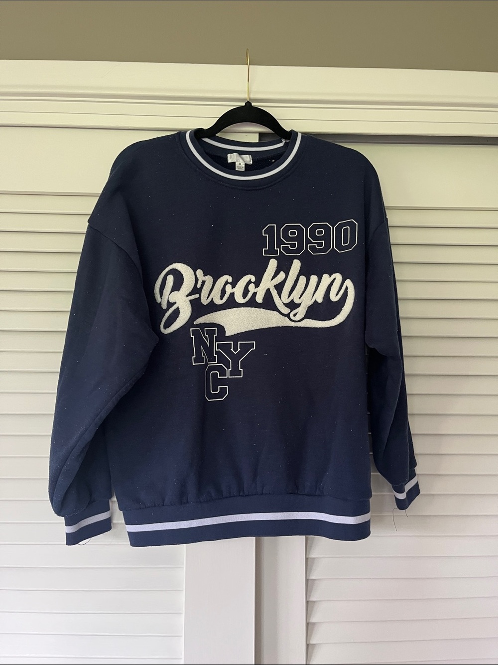 Brooklyn 1990 Navy Crewneck Sweater